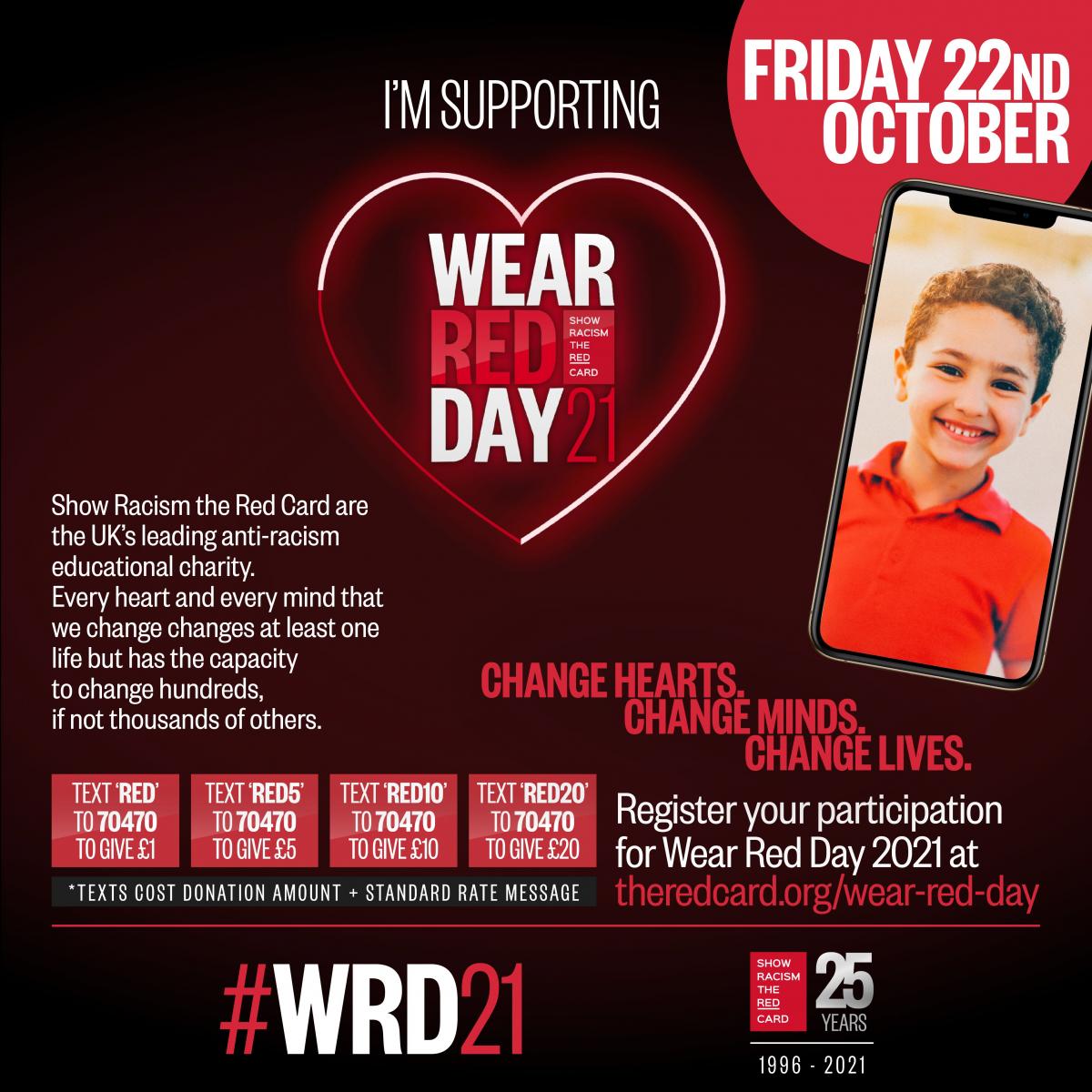 Show Racism the Red Card – Wear Red Day 2021